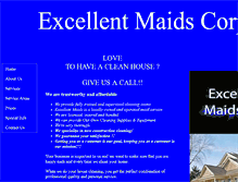 Tablet Screenshot of excellentmaids.com